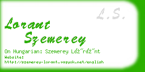 lorant szemerey business card